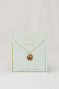 16” Inspire Cross Small Gold Disc Necklace