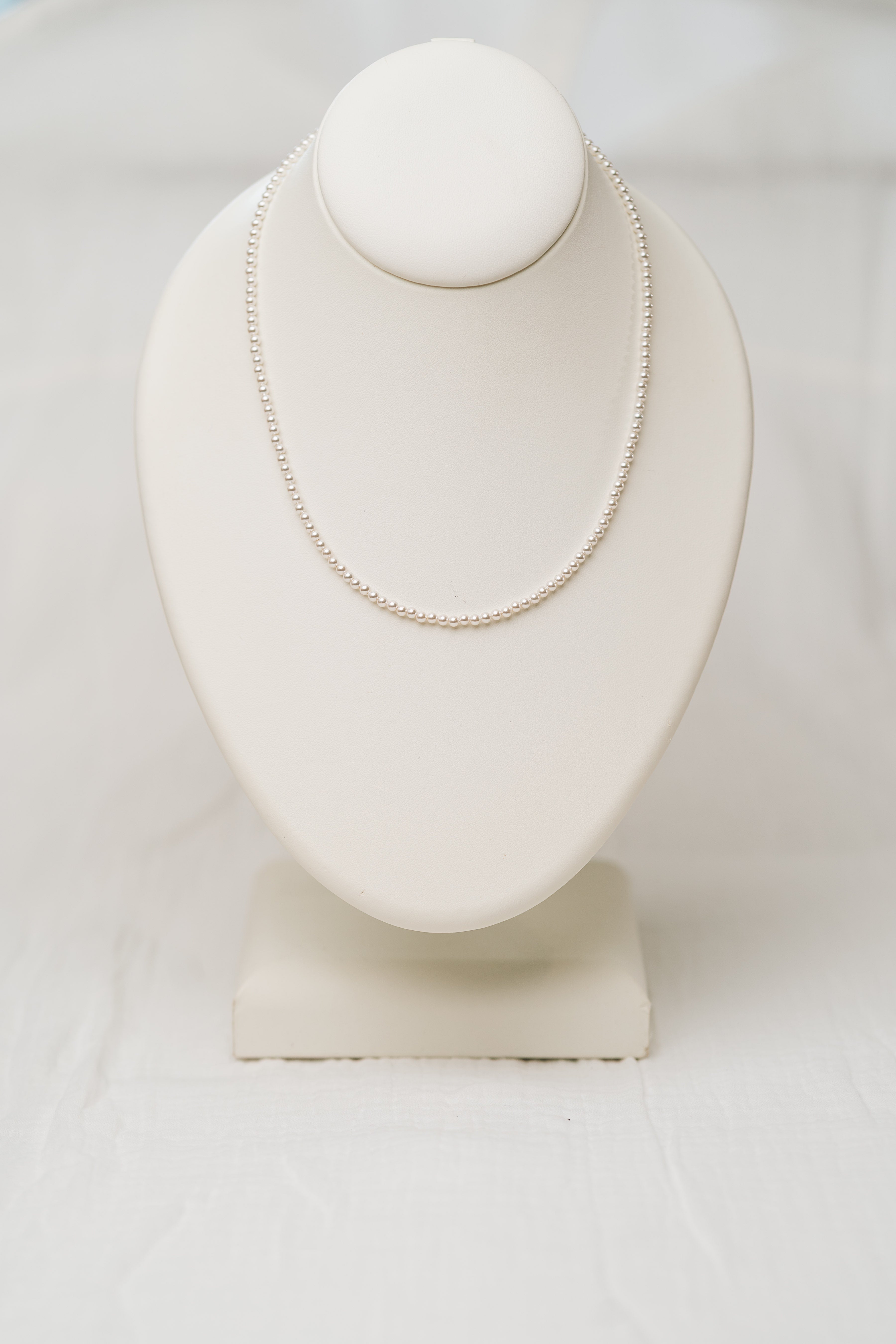 17” Classic Pearl 3mm Bead Necklace