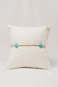 Signature Cross 2mm Bead Bracelet - Turquoise