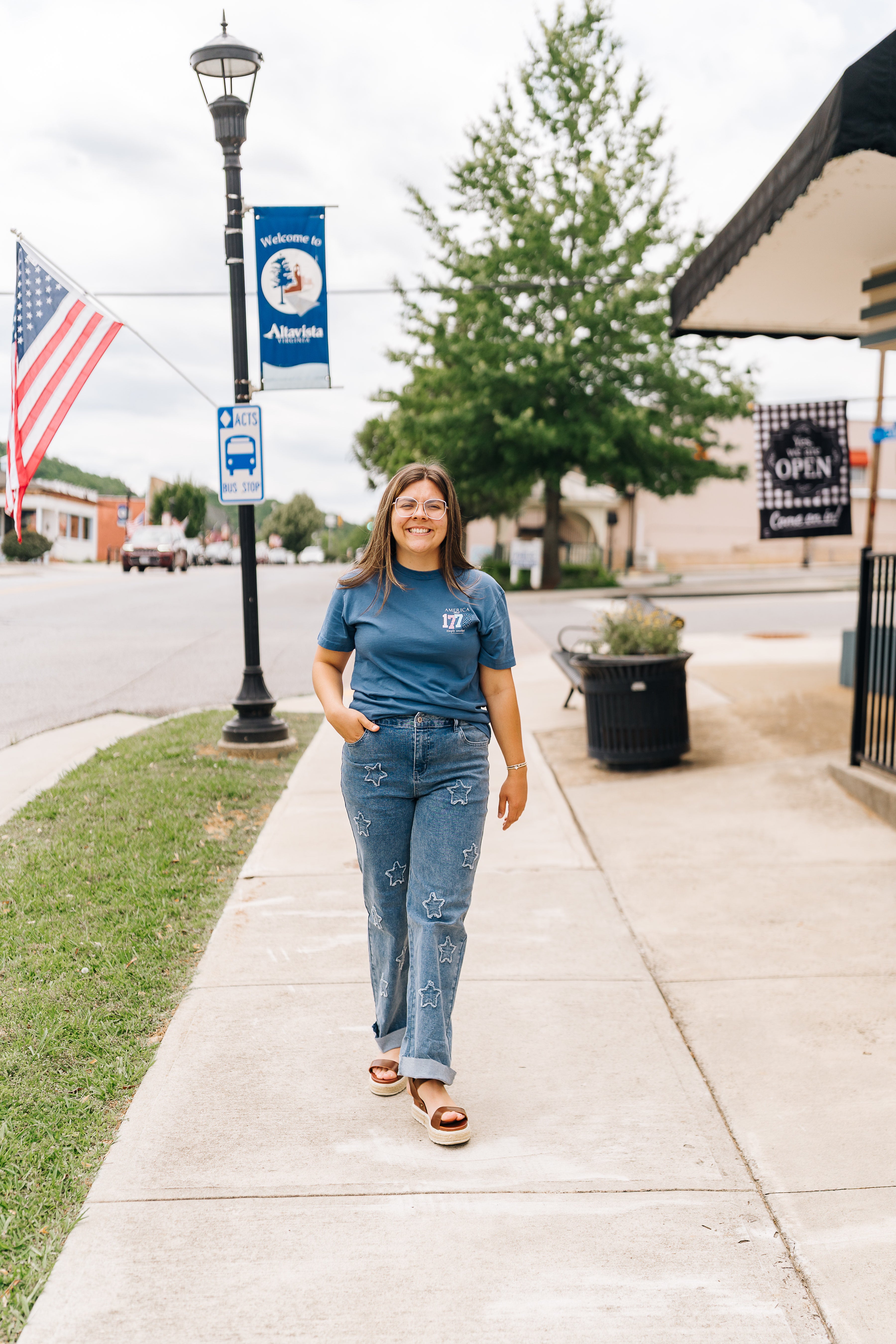 Denim Star Pants