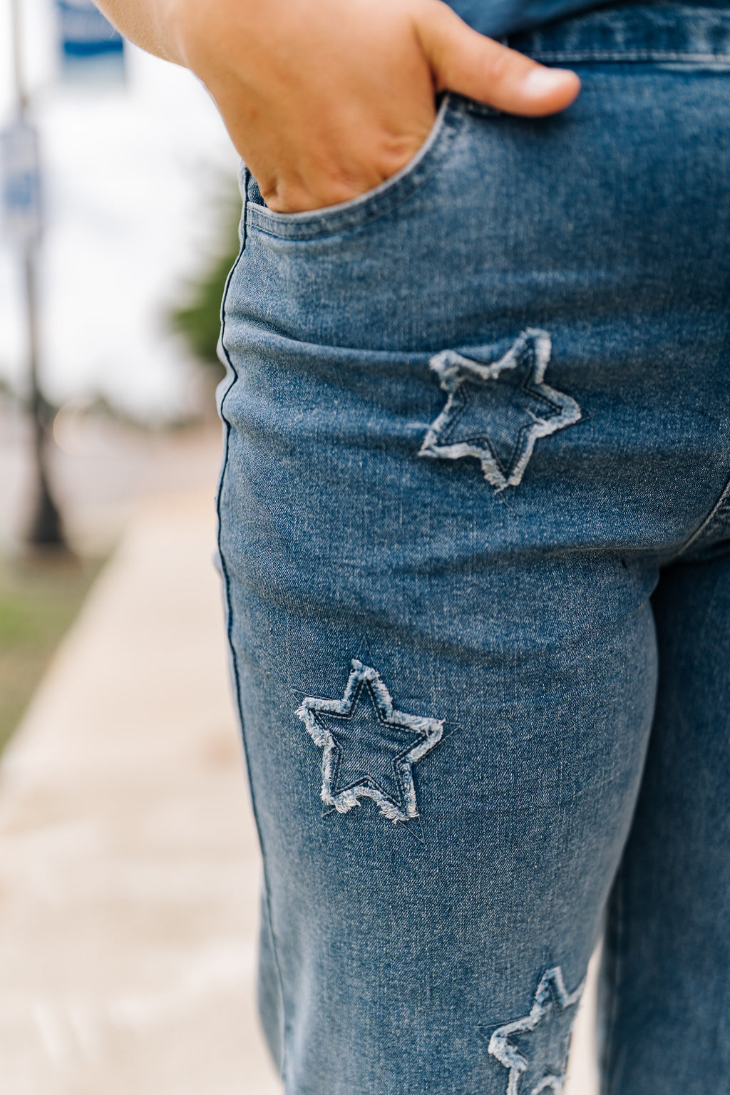 Denim Star Pants