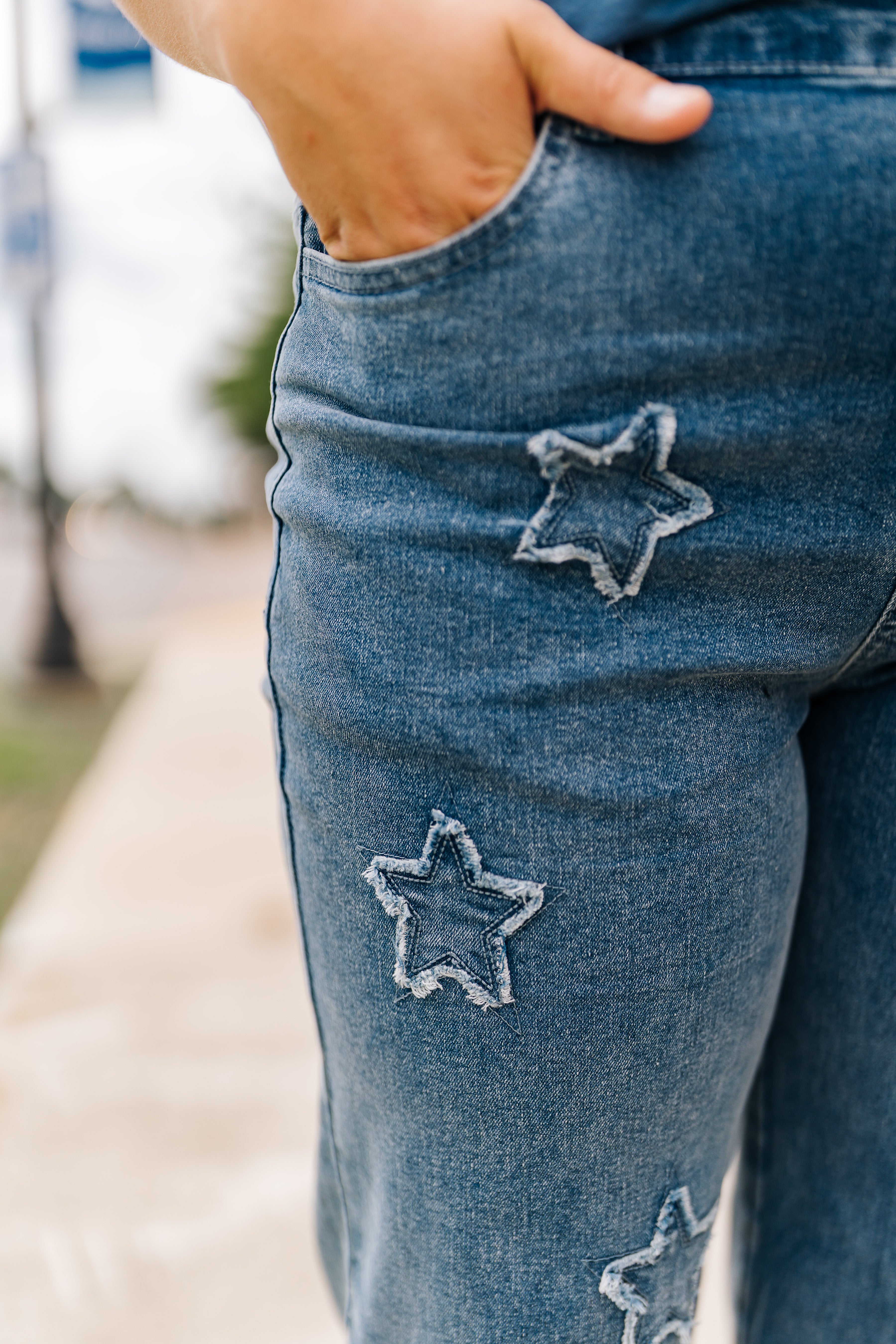 Denim Star Pants