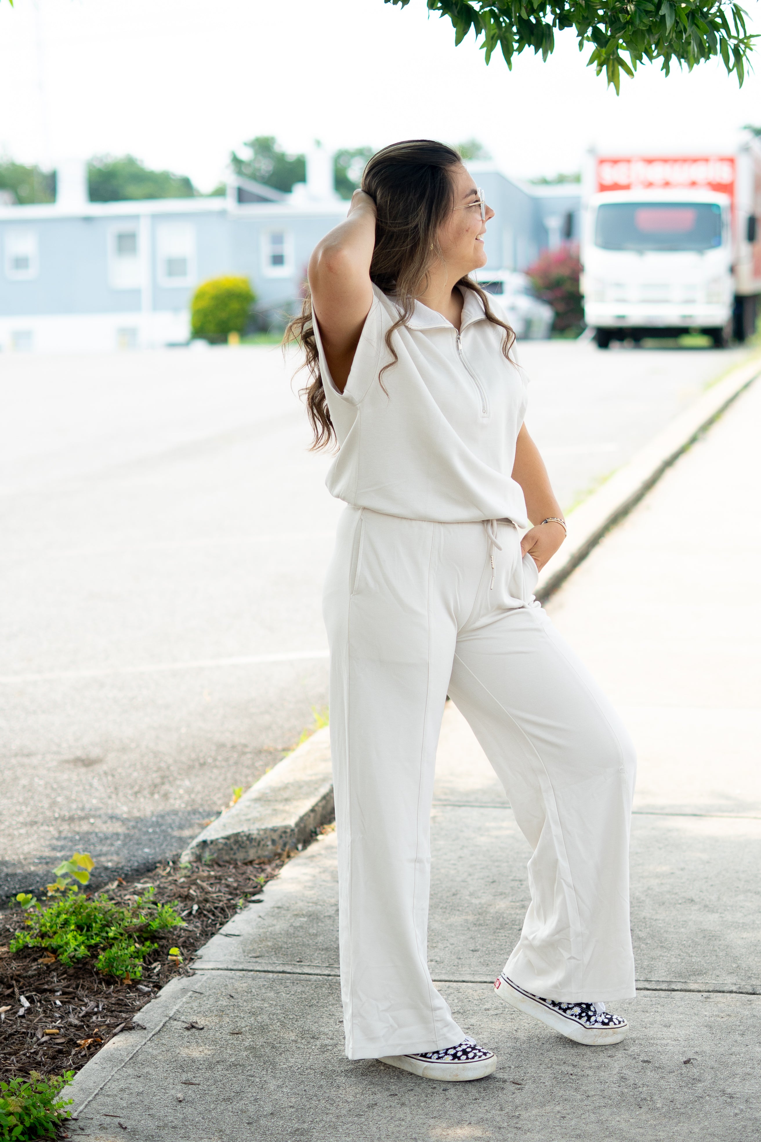 Ecru Wide Leg