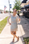 Boho Open Knit Crochet Beach Cover-Up Dress