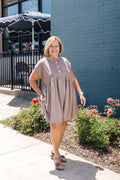 Sweet Nothings Baby Doll Dress - Khaki