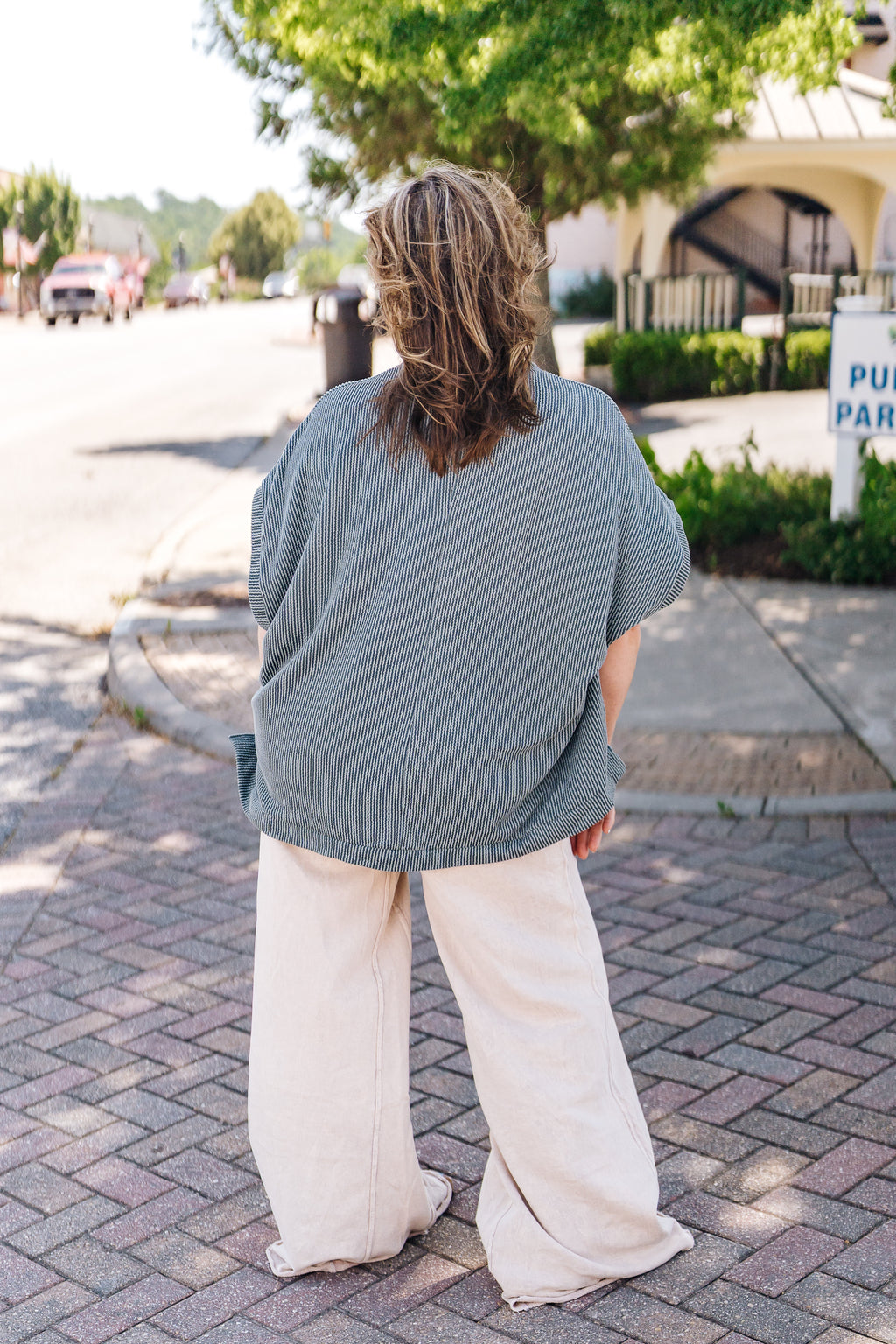 Moon Glow Texture Knit Top - Seafoam