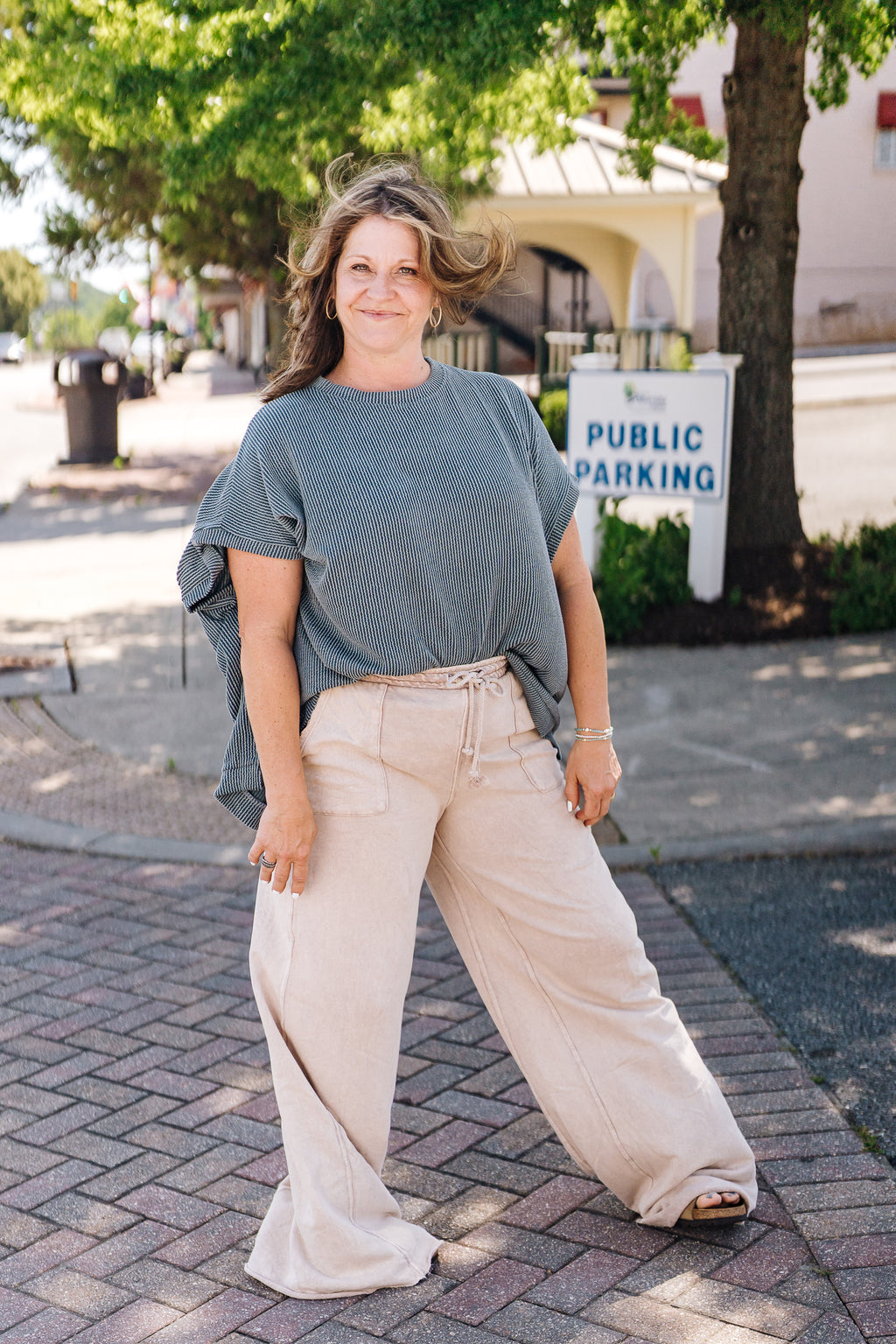 Moon Glow Texture Knit Top - Seafoam