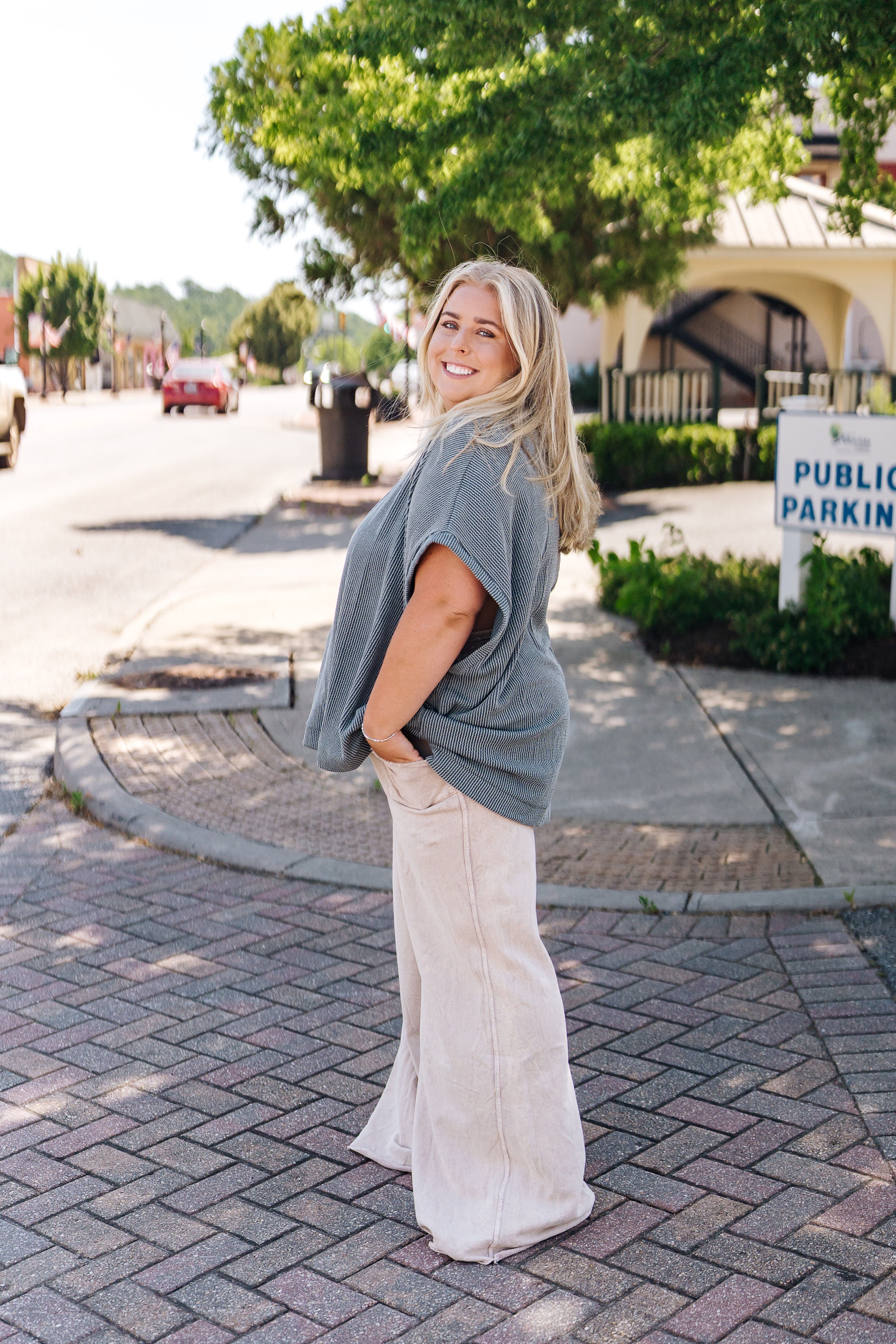 Moon Glow Texture Knit Top - Seafoam