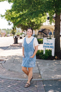 Denim Washed Overall Dress