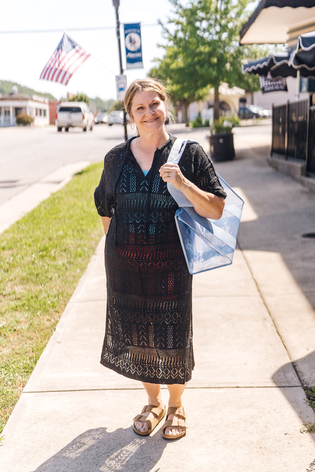 Open-Knit Beach Cover Up Dress